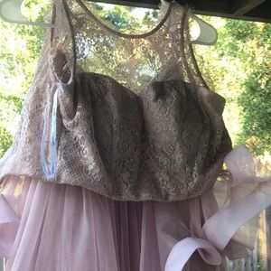 Two piece dress/ pink